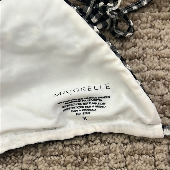 MAJORELLE Black and White Gingham Bikini Set - Picture 3 of 4